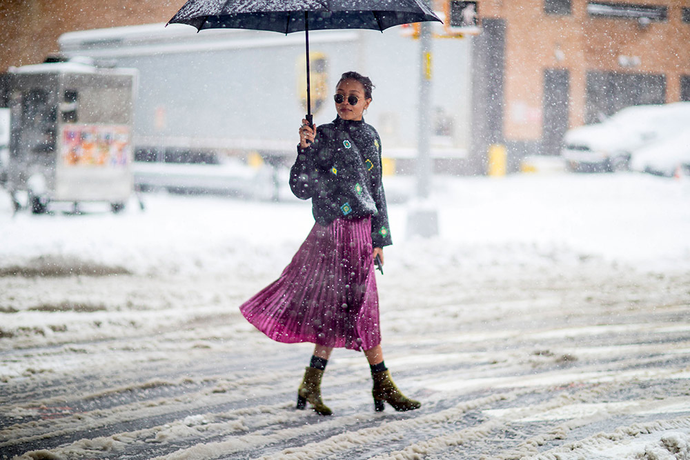 Flashback Friday: NYFW Street Style Stars Trekked Through the Snow